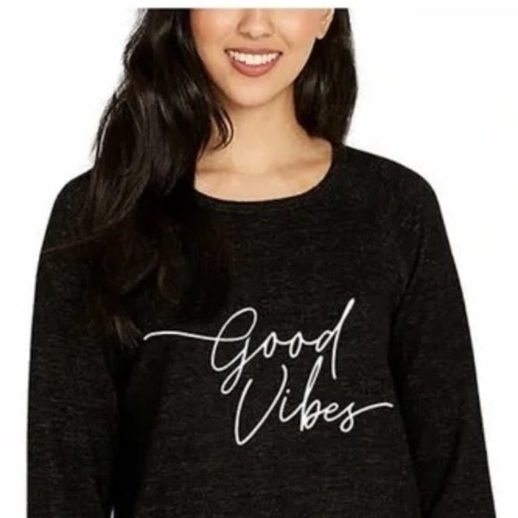 NWT BUFFALO Ladies Printed Cozy Top, Black - Picture 2 of 7